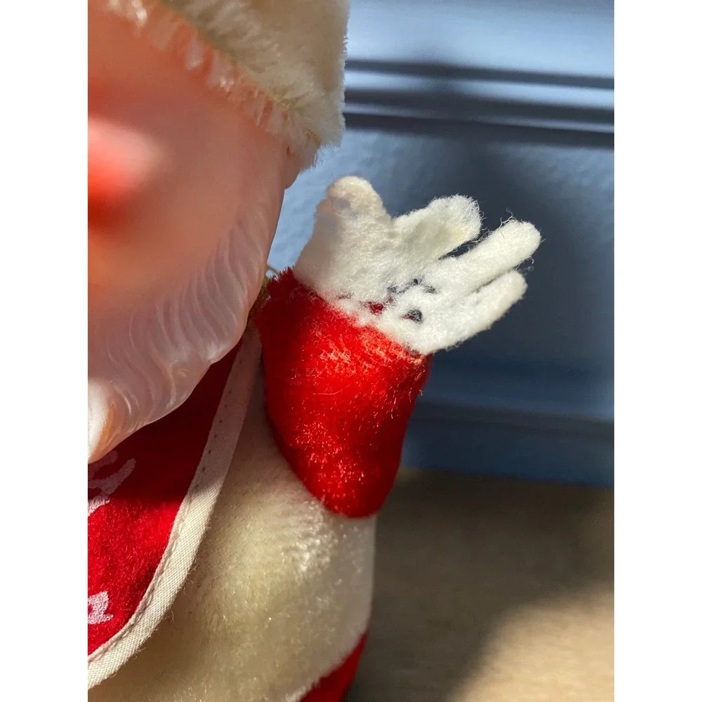 VTG Gunderful Creation Santa Rubber Face Roly Poly Musical Chime Doll Gund Japan